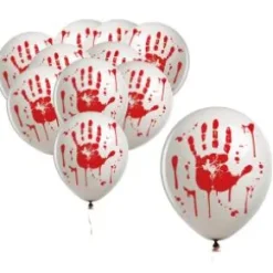 Ballonger Blodiga handavtryck 10st