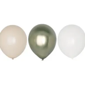 Ballonger 6-pack - Mix grön metallic