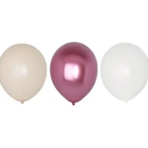 Ballonger 6-pack - Mix rosa metallic