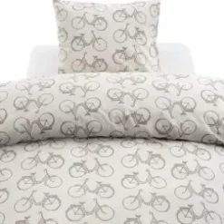 Bäddset 2-delar - Cykel (Beige)