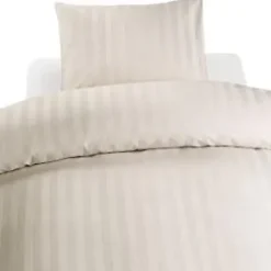 Bäddset 2-delar hotellsatin (Champagne)