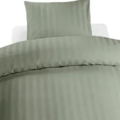 Bäddset 2-delar hotellsatin (Grön)