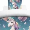 Bäddset - Unicorn bland molnen