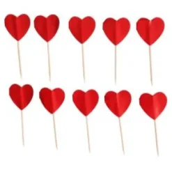 Cake Picks 10-pack - Hjärtan