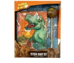 Dagbok med penna - Dinosaurie