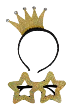 Diadem och glasögon