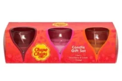 Doftljus 3-pack - Chupa-Chups (Körsbär/jordgubb/apelsin)