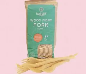 Engångsbestick träfiber 20-pack - Gafflar