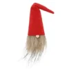Flaskdekoration- Söt tomte med skägg (Röd)