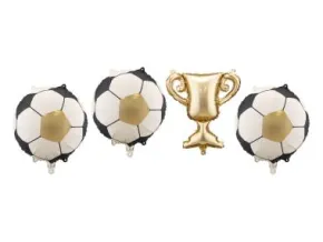 Folieballonger 4-pack trofé och fotbollar