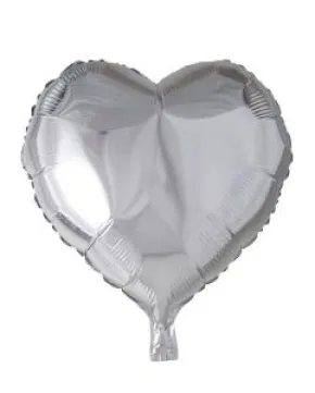 Folieballong Hjärta (Silver)
