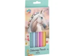 Färgpennor pastell 12-pack - Hästar