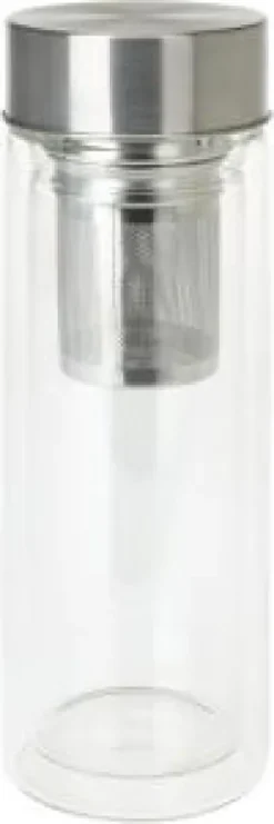 Glasflaska med tefilter