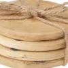 Glasunderlägg i trä 4-pack