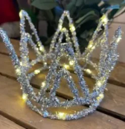 Glitterkrona med LED