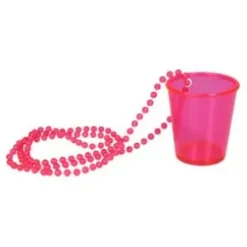 Halsband - Shotglas neonrosa
