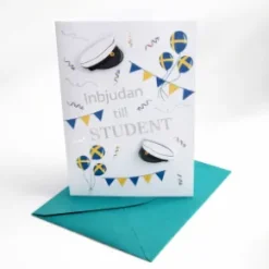 Inbjudningskort - Studentmössor