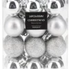 Julgranskulor 24-pack - Silver