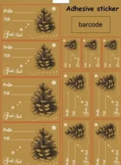 Julklappsetiketter Kotte 12st
