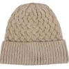 Kabelstickad mössa (Beige)