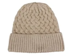 Kabelstickad mössa (Beige)