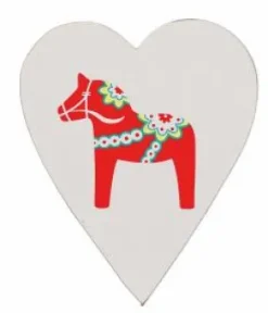 Kylskåpsmagnet hjärta - Dalahäst