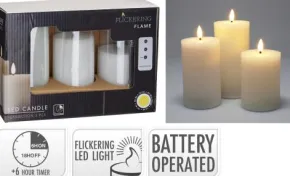 LED ljus 3st med fjärrkontroll