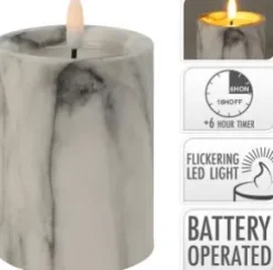 Ljus med LED - Marmor