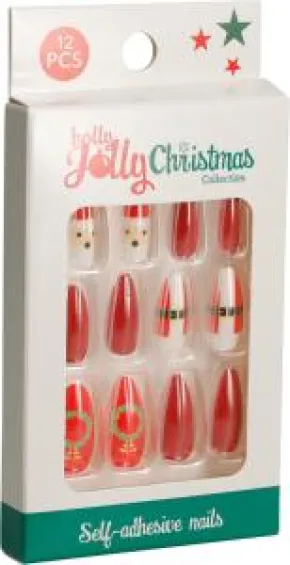 Lösnaglar med julmotiv (Gran)
