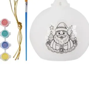 Måla julkula i gips Tomte