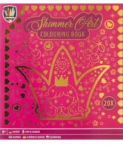 Målarbok med foilade sidor (Rosa/prinsessa)