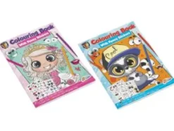 Målarbok med stickers Rosa