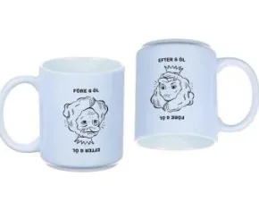 Mugg med dolt budskap - Före 6 öl/efter 6 öl