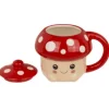 Mugg med lock - Kawaii Mushroom