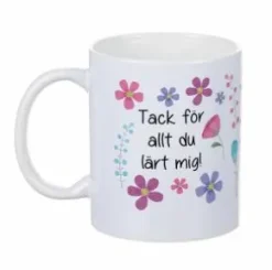 Mugg - Tack för allt (blommor)
