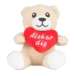 Nallebjörn med hjärta "Älskar dig"