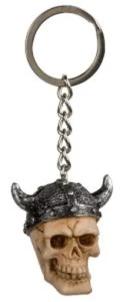Nyckelring döskalle (viking)