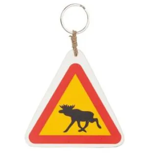 Nyckelring varning för älg