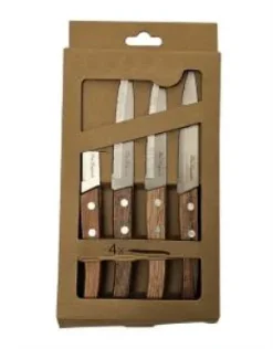 4-pack köttknivar med acaciahandtag