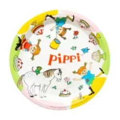 Papperstallrikar 8-pack - Pippi Långstrump