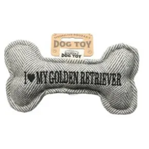 Pipande hundleksak ben I LOVE MY GOLDEN RETRIEVER
