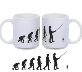 Porslinsmugg - Evolution fiskare