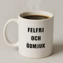 Porslinsmugg - Felfri & ödmjuk