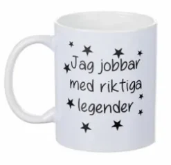 Porslinsmugg - Jag jobbar med legender