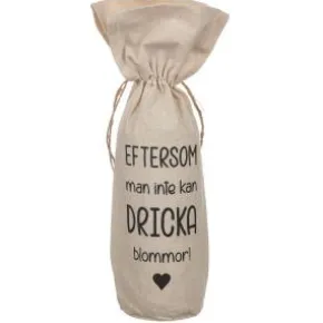 Presentpåse för flaska - Eftersom man inte kan dricka blommor!