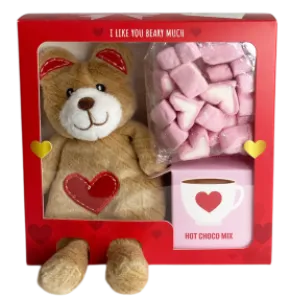 Presentset - Nalle, marshmallows & chokladmix