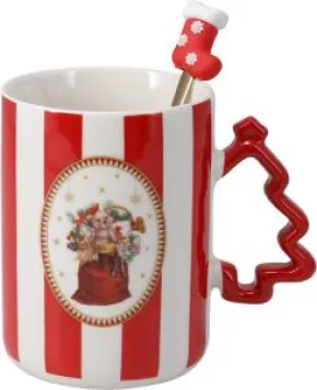 Röd julmugg med sked