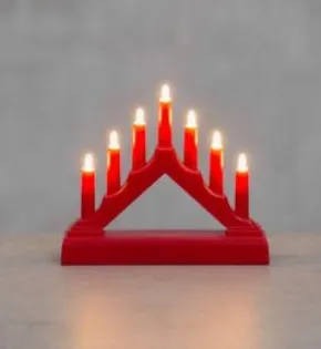 Röd miniljusstake