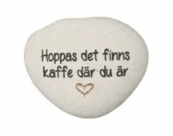 Sten med text "Kaffe"