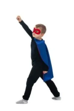 Superhjältemantel och mask